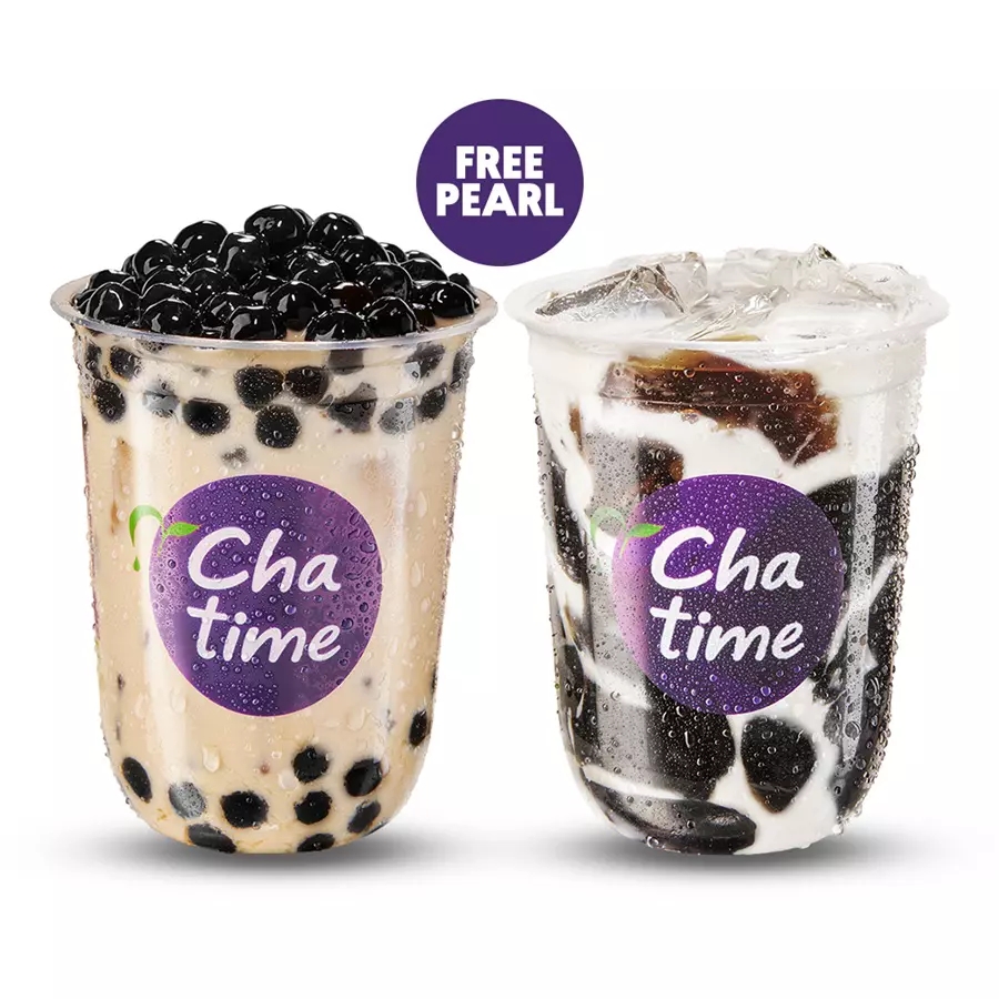 Joyful B : Hazelnut Milk Tea + Grass Jelly with Fresh Milk