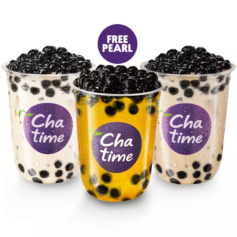 Joyful D : Chatime Roasted Milk Tea + Mango Green Tea + Hazelnut Milk Tea